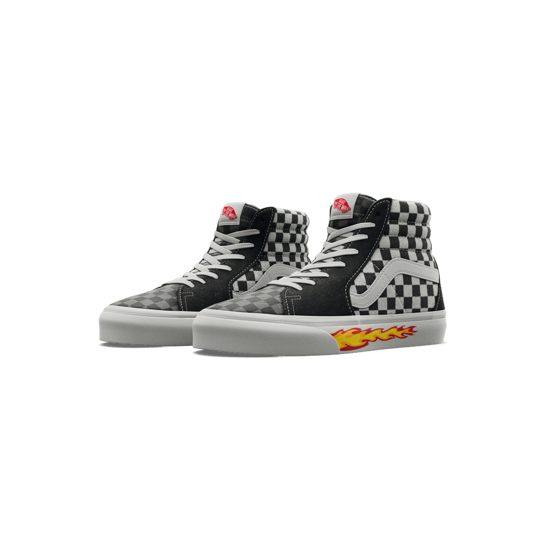 Imagen de Vans Customs Sk8-Hi "Multi-Checkerboard/Flame"