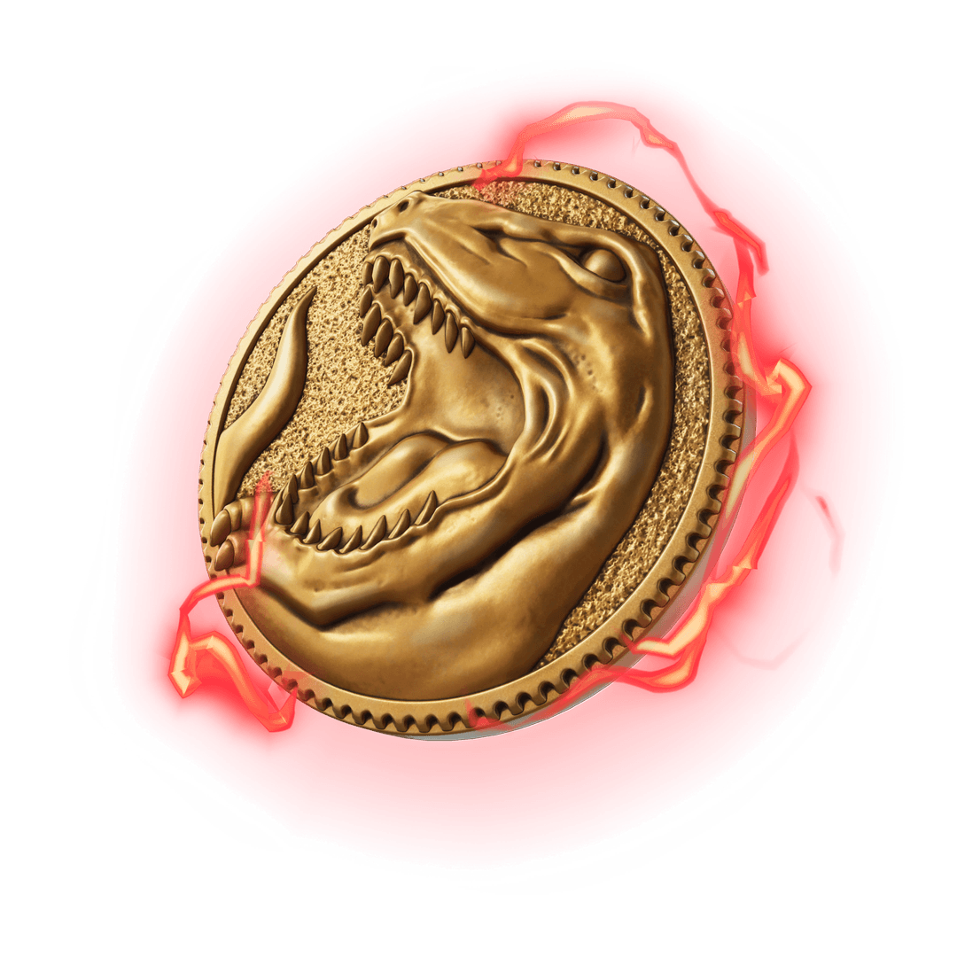 Imagen de Moneda de tiranosaurio