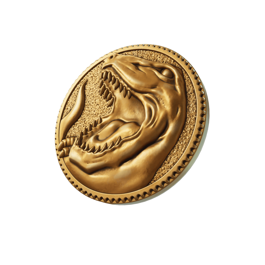 Imagen de Moneda de tiranosaurio
