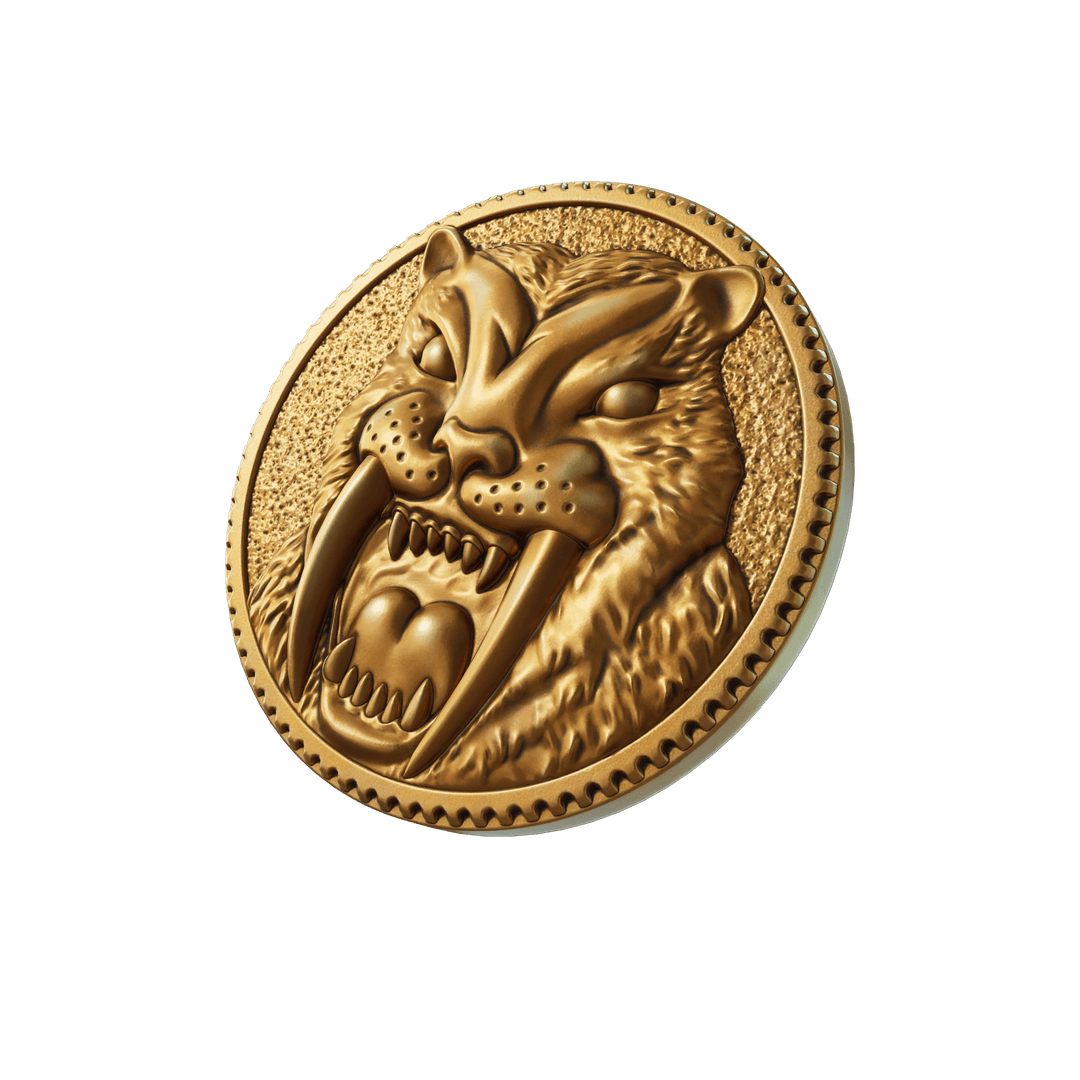 Imagen de Moneda de tigre dientes de sable