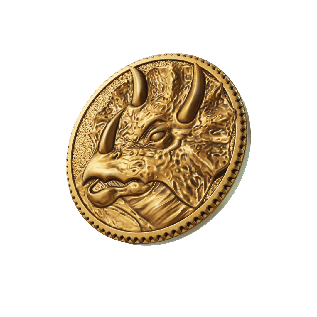 Imagen de Moneda de triceratops