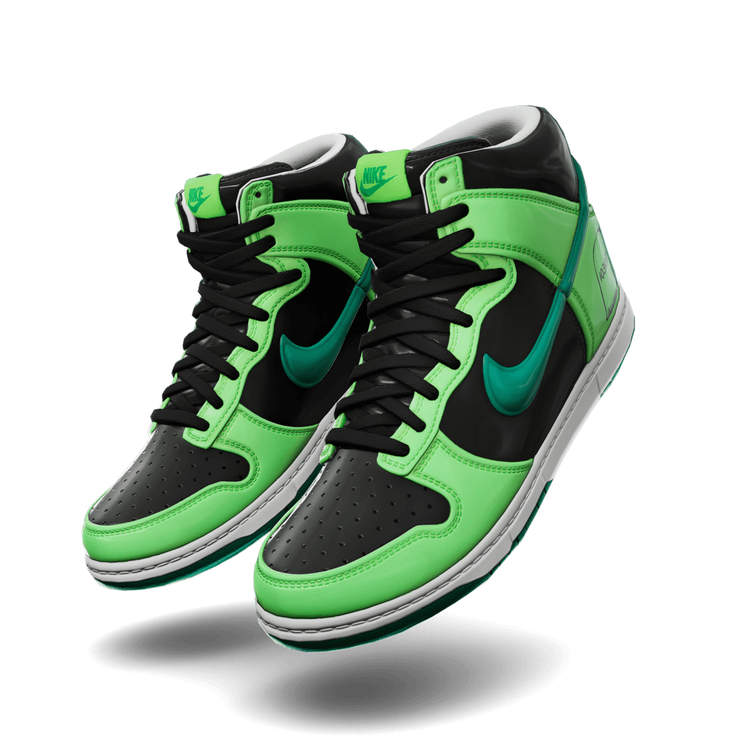 Imagen de Nike Dunk Hi "Halloween green"